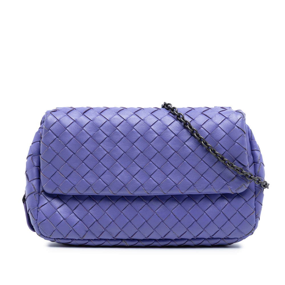 Pre-Loved Bottega Veneta Mini Nappa Intrecciato Expandable Chain Flap Crossbody